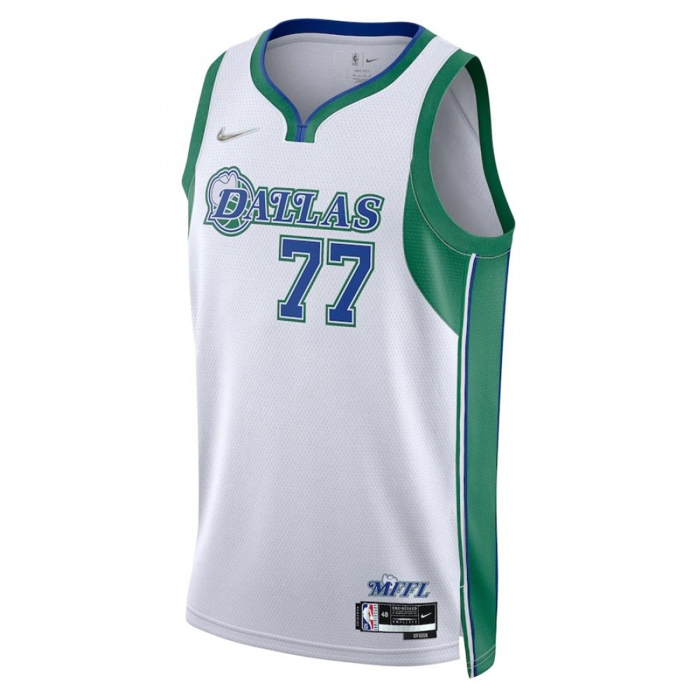 Men's Dallas Mavericks Luka Doncic #77 White 2021/22 Swingman Jersey - City Edition-Pro Kit Vault | Brand New 26/27 Sports Jerseys